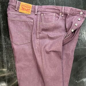 Levi’s 501 Original Fit Plum Purple Jeans | Button Fly | Straight Leg | W44 L32